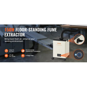 Extractor humo 150 W Filtro de 3 Capas