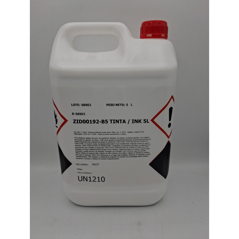 Tinta blanca pigmentada 5 litres MEK  INK 0033 DOD P WHITE Zanasi